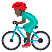 🚴🏿‍♂️ Emoji Hombre En Bicicleta: Tono De Piel Oscuro en JoyPixels 7.0.