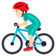 🚴🏻‍♂️ Emoji Homem Ciclista: Pele Clara na JoyPixels 7.0.