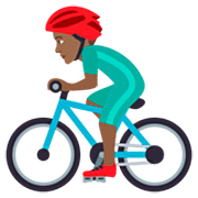 Hombre En Bicicleta: Tono De Piel Oscuro Medio JoyPixels 7.0.
