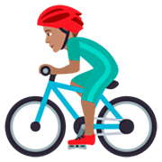 🚴🏽‍♂️ Emoji Homem Ciclista: Pele Morena na JoyPixels 7.0.