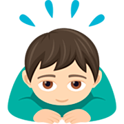 🙇🏻‍♂️ Emoji Homem Fazendo Reverência: Pele Clara na JoyPixels 7.0.
