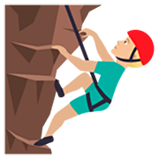 Hombre Escalando: Tono De Piel Claro Medio JoyPixels 7.0.