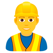 Emoji 👷‍♂️ Operaio Edile Uomo su JoyPixels 7.0.