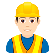 👷🏻‍♂️ Emoji Obrero Hombre: Tono De Piel Claro en JoyPixels 7.0.