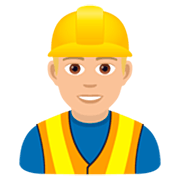 👷🏼‍♂️ Emoji Obrero Hombre: Tono De Piel Claro Medio en JoyPixels 7.0.