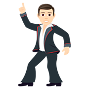 Emoji 🕺🏻 Uomo Che Balla: Carnagione Chiara su JoyPixels 7.0.