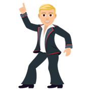 🕺🏼 Emoji Hombre Bailando: Tono De Piel Claro Medio en JoyPixels 7.0.