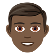 Emoji 👨🏿 Uomo: Carnagione Scura su JoyPixels 7.0.
