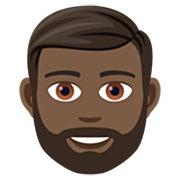 🧔🏿‍♂️ Emoji Homem: Barba Pele Escura na JoyPixels 7.0.