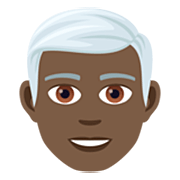 Mann: dunkle Hautfarbe, weißes Haar JoyPixels 7.0.