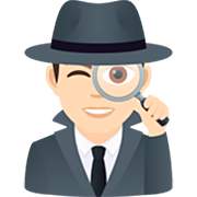 🕵🏻‍♂️ Emoji Detective Hombre: Tono De Piel Claro en JoyPixels 7.0.