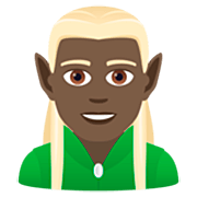 🧝🏿‍♂️ Emoji Elfo Hombre: Tono De Piel Oscuro en JoyPixels 7.0.