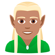 🧝🏽‍♂️ Emoji Elf: mittlere Hautfarbe JoyPixels 7.0.