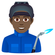 👨🏿‍🏭 Emoji Fabrikarbeiter: dunkle Hautfarbe JoyPixels 7.0.