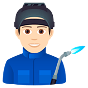 Emoji 👨🏻‍🏭 Operaio: Carnagione Chiara su JoyPixels 7.0.