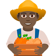 👨🏿‍🌾 Emoji Agricultor: Tono De Piel Oscuro en JoyPixels 7.0.