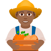 👨🏾‍🌾 Emoji Agricultor: Tono De Piel Oscuro Medio en JoyPixels 7.0.