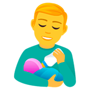 Émoji 👨‍🍼 Homme Allaitant Un Bébé sur JoyPixels 7.0.