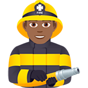 Emoji 👨🏾‍🚒 Pompiere Uomo: Carnagione Abbastanza Scura su JoyPixels 7.0.