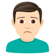 🙍🏻‍♂️ Emoji Homem Franzindo A Sobrancelha: Pele Clara na JoyPixels 7.0.