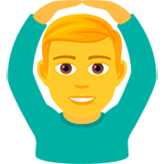 Emoji 🙆‍♂️ Uomo Con Gesto OK su JoyPixels 7.0.