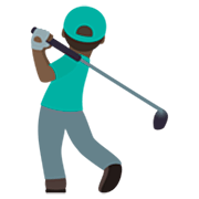 Hombre Jugando Al Golf: Tono De Piel Oscuro JoyPixels 7.0.