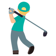 Emoji 🏌🏼‍♂️ Golfista Uomo: Carnagione Abbastanza Chiara su JoyPixels 7.0.