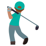 🏌🏽‍♂️ Emoji Golfer: mittlere Hautfarbe JoyPixels 7.0.