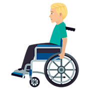👨🏼‍🦽 Emoji Mann in manuellem Rollstuhl: mittelhelle Hautfarbe JoyPixels 7.0.