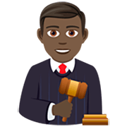 👨🏿‍⚖️ Emoji Juez: Tono De Piel Oscuro en JoyPixels 7.0.