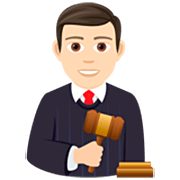Emoji 👨🏻‍⚖️ Giudice Uomo: Carnagione Chiara su JoyPixels 7.0.
