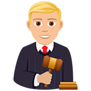 👨🏼‍⚖️ Emoji Juez: Tono De Piel Claro Medio en JoyPixels 7.0.