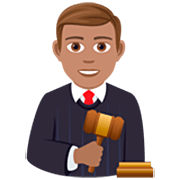 Emoji 👨🏽‍⚖️ Giudice Uomo: Carnagione Olivastra su JoyPixels 7.0.