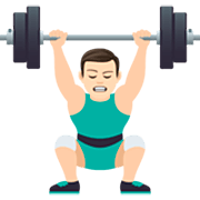 🏋🏻‍♂️ Emoji Homem Levantando Peso: Pele Clara na JoyPixels 7.0.