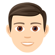 👨🏻 Emoji Mann: helle Hautfarbe JoyPixels 7.0.