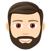 🧔🏻‍♂️ Emoji Mann: Bart helle Hautfarbe JoyPixels 7.0.