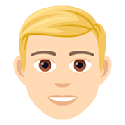 👱🏻‍♂️ Emoji Hombre Rubio: Tono De Piel Claro en JoyPixels 7.0.