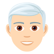 👨🏻‍🦳 Emoji Hombre: Tono De Piel Claro Y Pelo Blanco en JoyPixels 7.0.