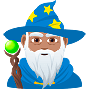 Emoji 🧙🏽‍♂️ Mago Uomo: Carnagione Olivastra su JoyPixels 7.0.