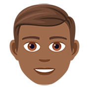 Émoji 👨🏾 Homme : Peau Mate sur JoyPixels 7.0.