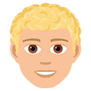👨🏼‍🦱 Emoji Homem: Pele Morena Clara E Cabelo Cacheado na JoyPixels 7.0.