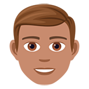 Émoji 👨🏽 Homme : Peau Légèrement Mate sur JoyPixels 7.0.