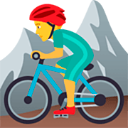 Emoji 🚵‍♂️ Ciclista Uomo Di Mountain Bike su JoyPixels 7.0.