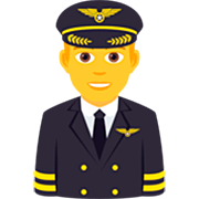 Piloto De Avião Homem JoyPixels 7.0.