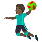 🤾🏿‍♂️ Emoji Handballspieler: dunkle Hautfarbe JoyPixels 7.0.