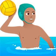 🤽🏽‍♂️ Emoji Homem Jogando Polo Aquático: Pele Morena na JoyPixels 7.0.