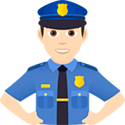 Émoji 👮🏻‍♂️ Policier : Peau Claire sur JoyPixels 7.0.