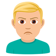 🙎🏼‍♂️ Emoji Hombre Haciendo Pucheros: Tono De Piel Claro Medio en JoyPixels 7.0.