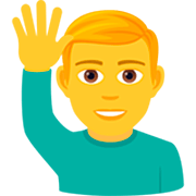 🙋‍♂️ Emoji Hombre Con La Mano Levantada en JoyPixels 7.0.