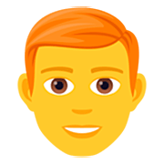 Emoji 👨‍🦰 Uomo: Capelli Rossi su JoyPixels 7.0.